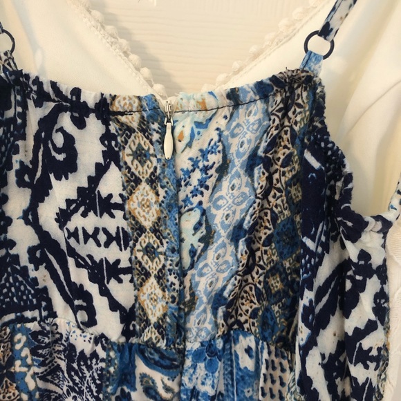 Summer dress with Asymmetrical hemline lace top - Picture 4 of 5